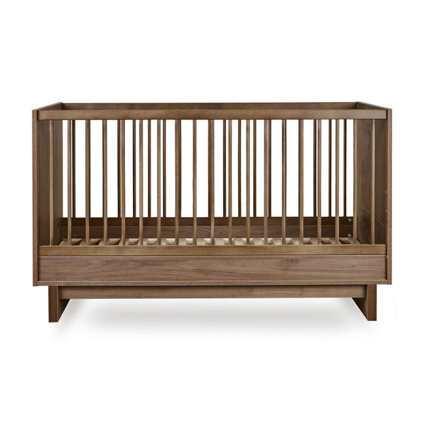 Kyo Convertible Wooden Height Adjustable Cot to Bed (Walnut)