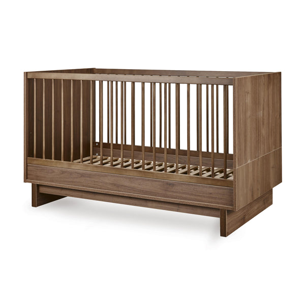 Kyo Convertible Wooden Height Adjustable Cot to Bed (Walnut)