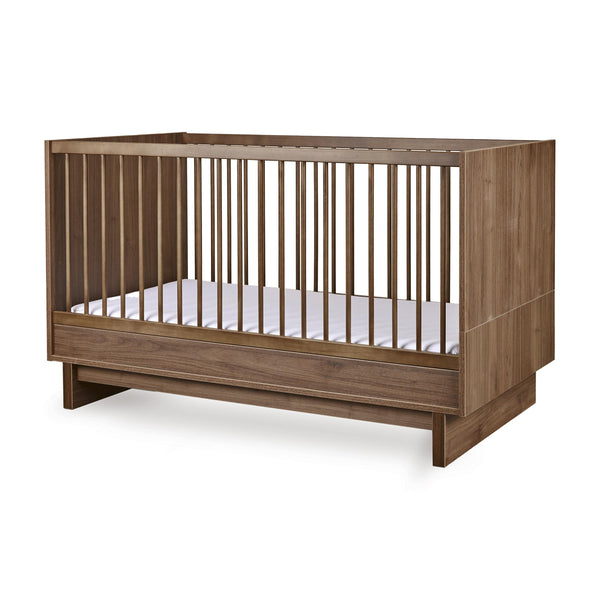 Kyo Convertible Wooden Height Adjustable Cot to Bed (Walnut)