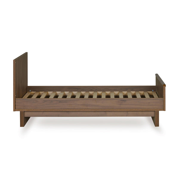 Kyo Convertible Wooden Height Adjustable Cot to Bed (Walnut)