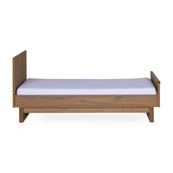 Kyo Convertible Wooden Height Adjustable Cot to Bed (Walnut)