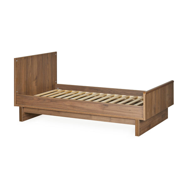 Kyo Convertible Wooden Height Adjustable Cot to Bed (Walnut)