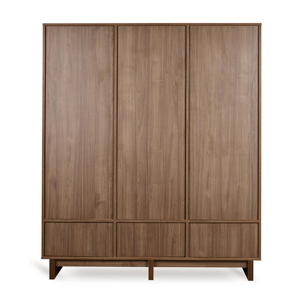 Kyo XL Wooden Wardrobe (Walnut)