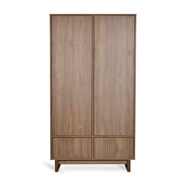 Kyo Wooden Wardrobe (Walnut)