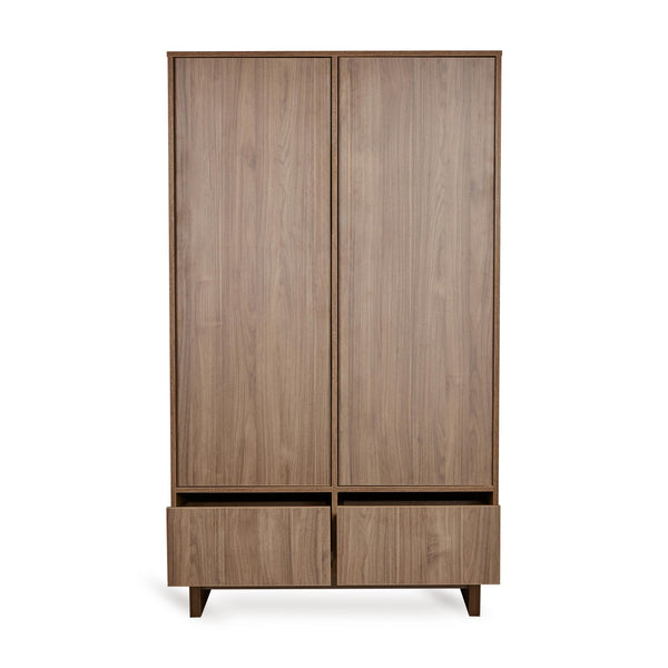 Kyo Wooden Wardrobe (Walnut)