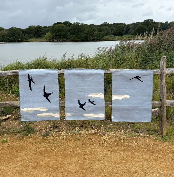 The Coast to Coast Triptych Hand Woven Wall Art