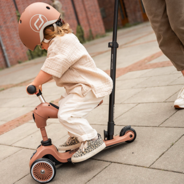 Highway Kick 1 Push & Go Bar Scooter + Pushbike (Mocha)