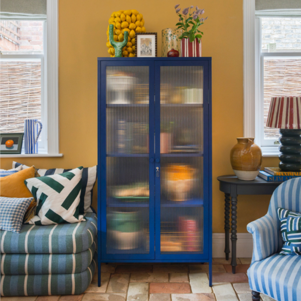 The Collector Mustard Made Storage Cabinet (Navy)