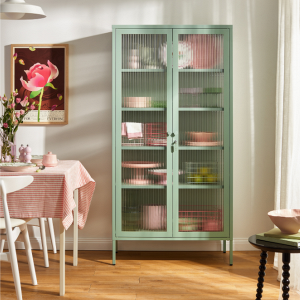 The Collector Mustard Made Storage Cabinet (Sage)