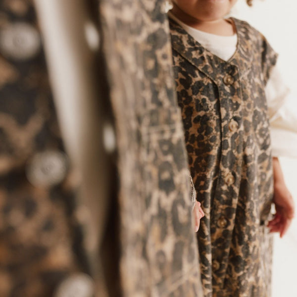 Wren Leopard Print Sleeveless Overall