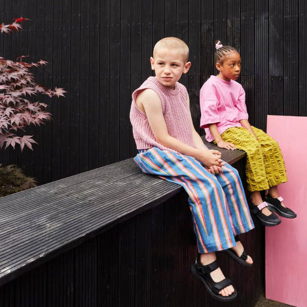 Ever Wide Denim Stripe Straight Leg Trousers