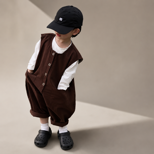 Ilia Cotton Sleeveless Jumpsuit Romper (Brown)