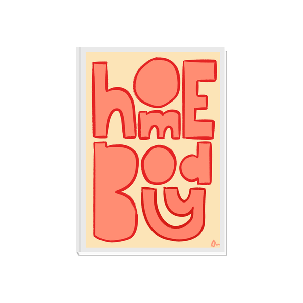 'Homebody' Orange Typographic Wall Art Print