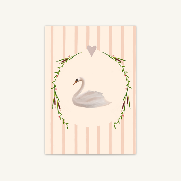 Swan Love Art Print