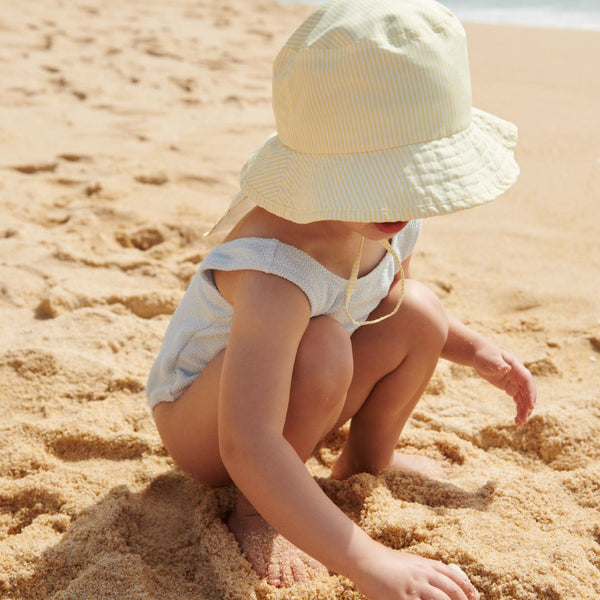 Bianco Textured Crinkle Swimsuit (Pure Sky)