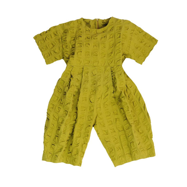 Dorian Seersucker Jumpsuit (Olive)