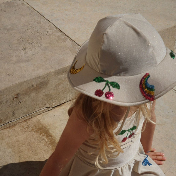 Beatrice Sequin Swim Sun Hat
