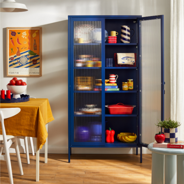 The Collector Mustard Made Storage Cabinet (Navy)