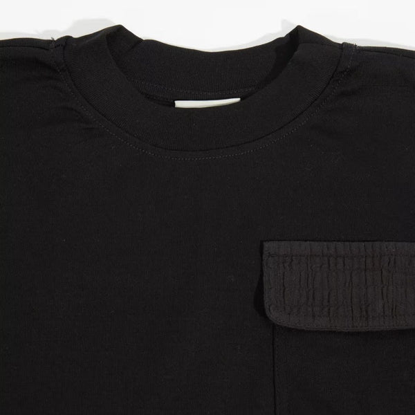 Frankie Oversized Jersey Bubble Romper (Black Rib)