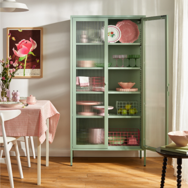 The Collector Mustard Made Storage Cabinet (Sage)