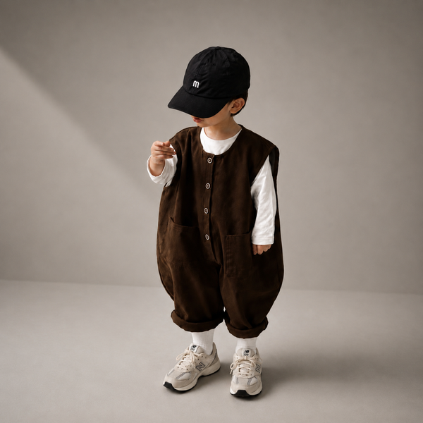 Ilia Cotton Sleeveless Jumpsuit Romper (Brown)