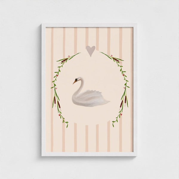 Swan Love Art Print