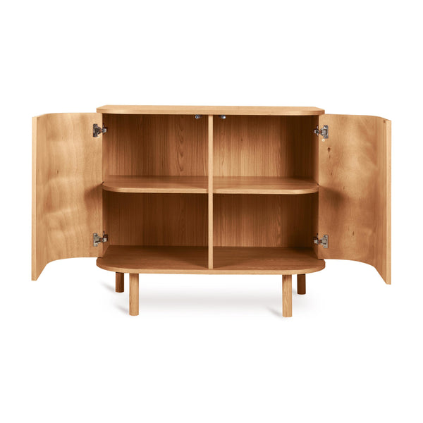 Yume Wooden 2 Door Chest of Drawers (Natural Ash)