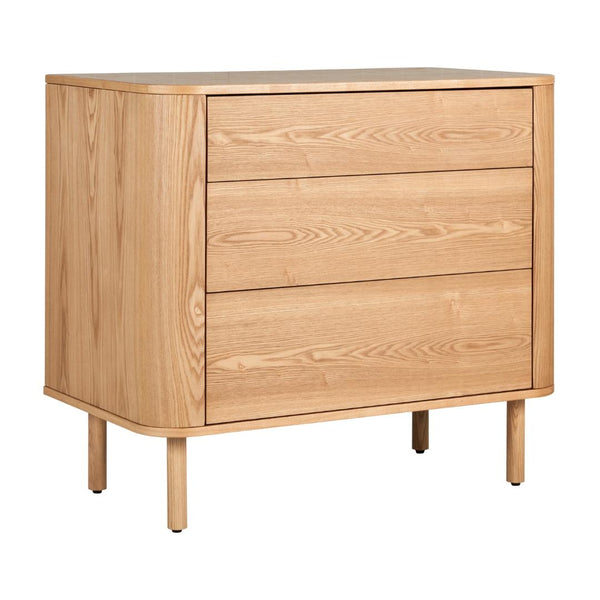 Yume Wooden 3 Drawer Chest of Drawers (Natural Ash)