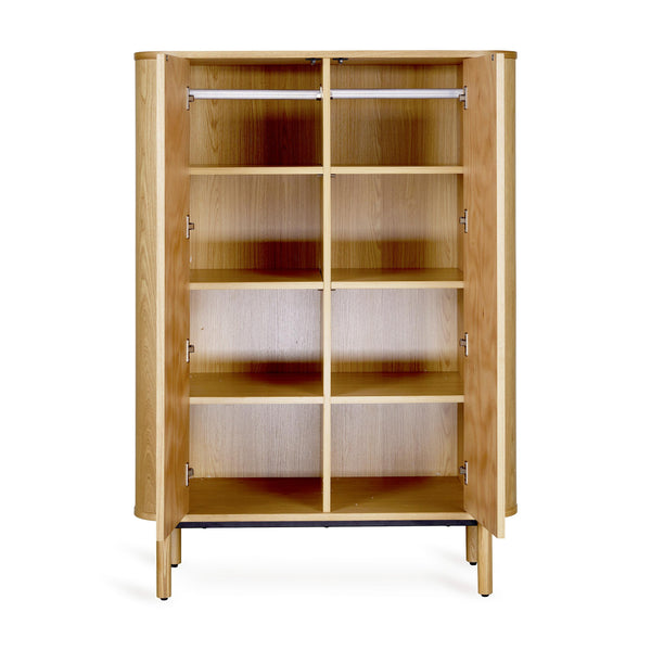 Yume Wooden Flat Door Wardrobe (Natural Ash)