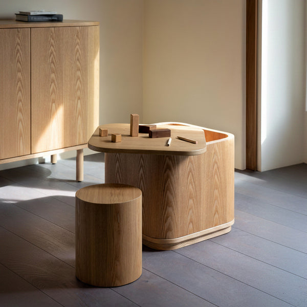 Yume Wooden Children's Storage Table (Natural Ash)