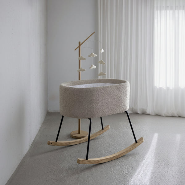 Rocking Cradle De Luxe Baby Crib (Boucle Sheep)