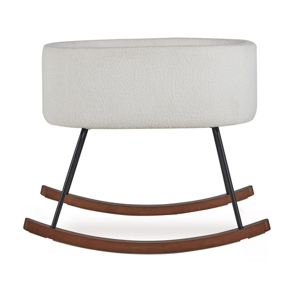 Rocking Cradle De Luxe Baby Crib (Boucle Cream)