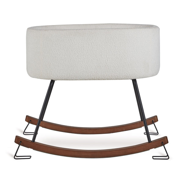 Rocking Cradle De Luxe Baby Crib (Boucle Cream)