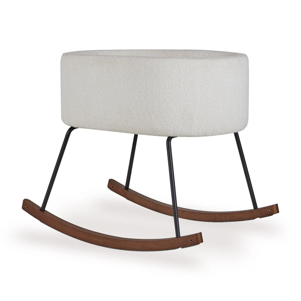 Rocking Cradle De Luxe Baby Crib (Boucle Cream)