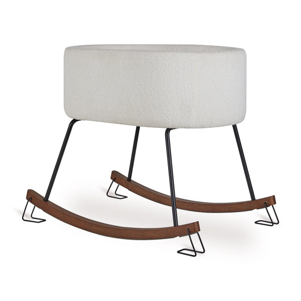 Rocking Cradle De Luxe Baby Crib (Boucle Cream)