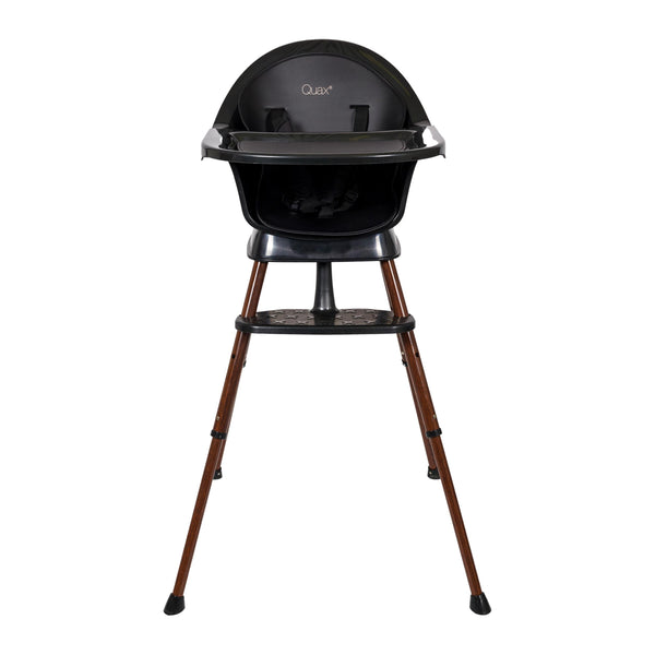 Ultimo 3 Luxe Adjustable Wooden Leg Highchair (Black\Walnut)