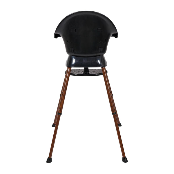 Ultimo 3 Luxe Adjustable Wooden Leg Highchair (Black\Walnut)