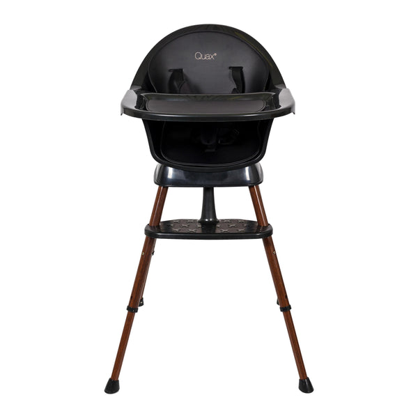 Ultimo 3 Luxe Adjustable Wooden Leg Highchair (Black\Walnut)