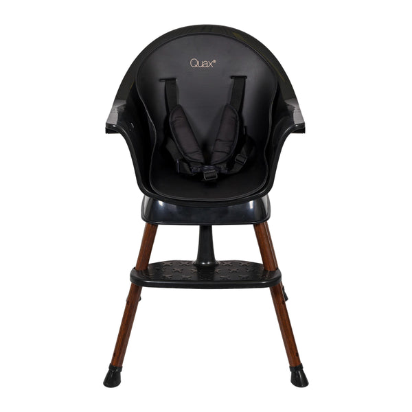 Ultimo 3 Luxe Adjustable Wooden Leg Highchair (Black\Walnut)