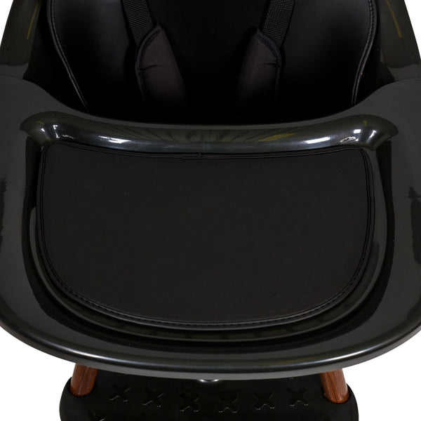 Ultimo 3 Luxe Adjustable Wooden Leg Highchair (Black\Walnut)