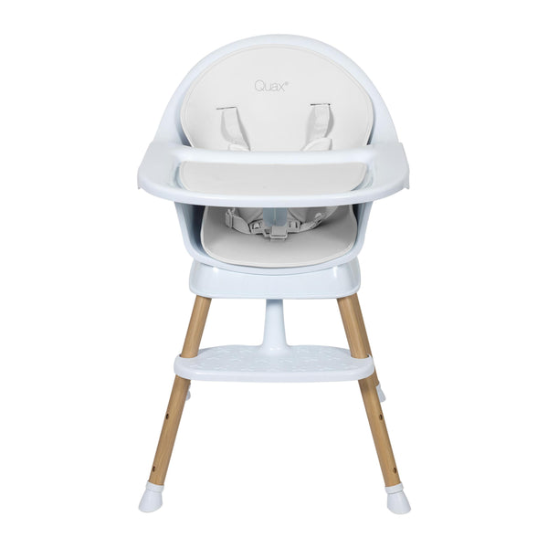 Ultimo 3 Luxe Adjustable Wooden Leg Highchair (White/Natural)