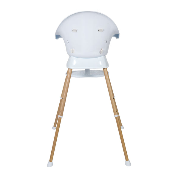 Ultimo 3 Luxe Adjustable Wooden Leg Highchair (White/Natural)