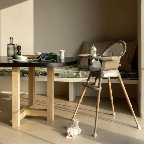 Ultimo 3 Luxe Adjustable Wooden Leg Highchair (Thyme/Natural)
