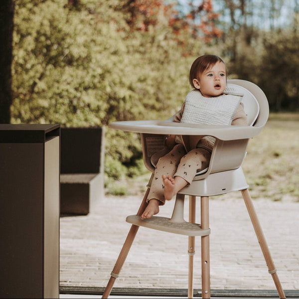 Ultimo 3 Luxe Adjustable Wooden Leg Highchair (Clay/Natural)