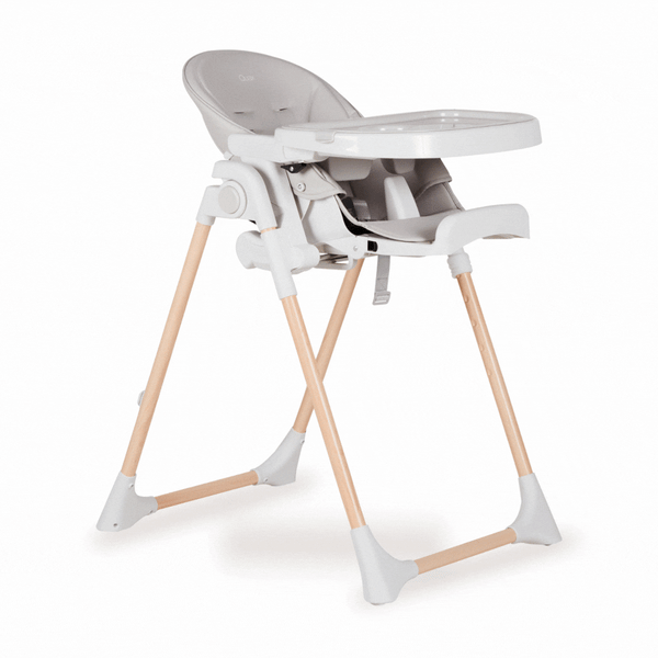 Papum Foldable Newborn to Toddler Adjustable Highchair (White/Natural)