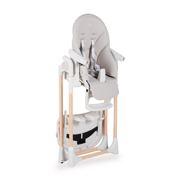 Papum Foldable Newborn to Toddler Adjustable Highchair (White/Natural)