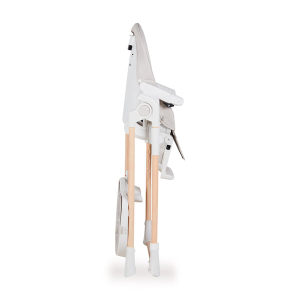 Papum Foldable Newborn to Toddler Adjustable Highchair (White/Natural)