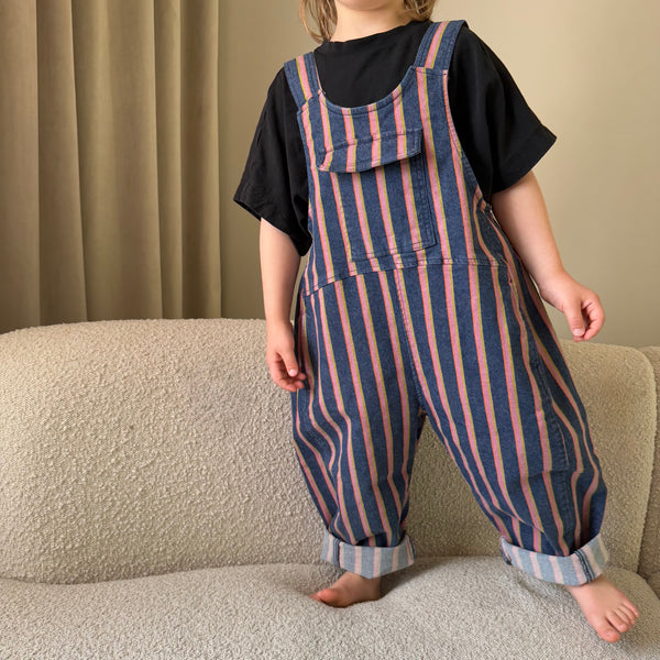 Kai Oversized Denim Stripe Dungarees