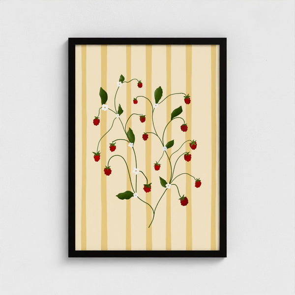 Raspberry Vine Art Print