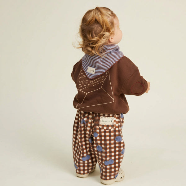 Rex Blueberry Gingham Cotton Trouser